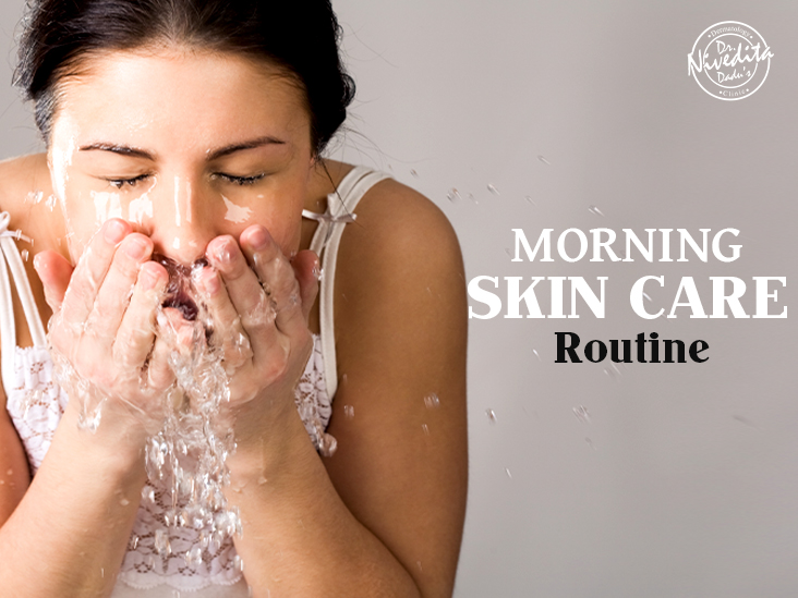 Morning skin care routine