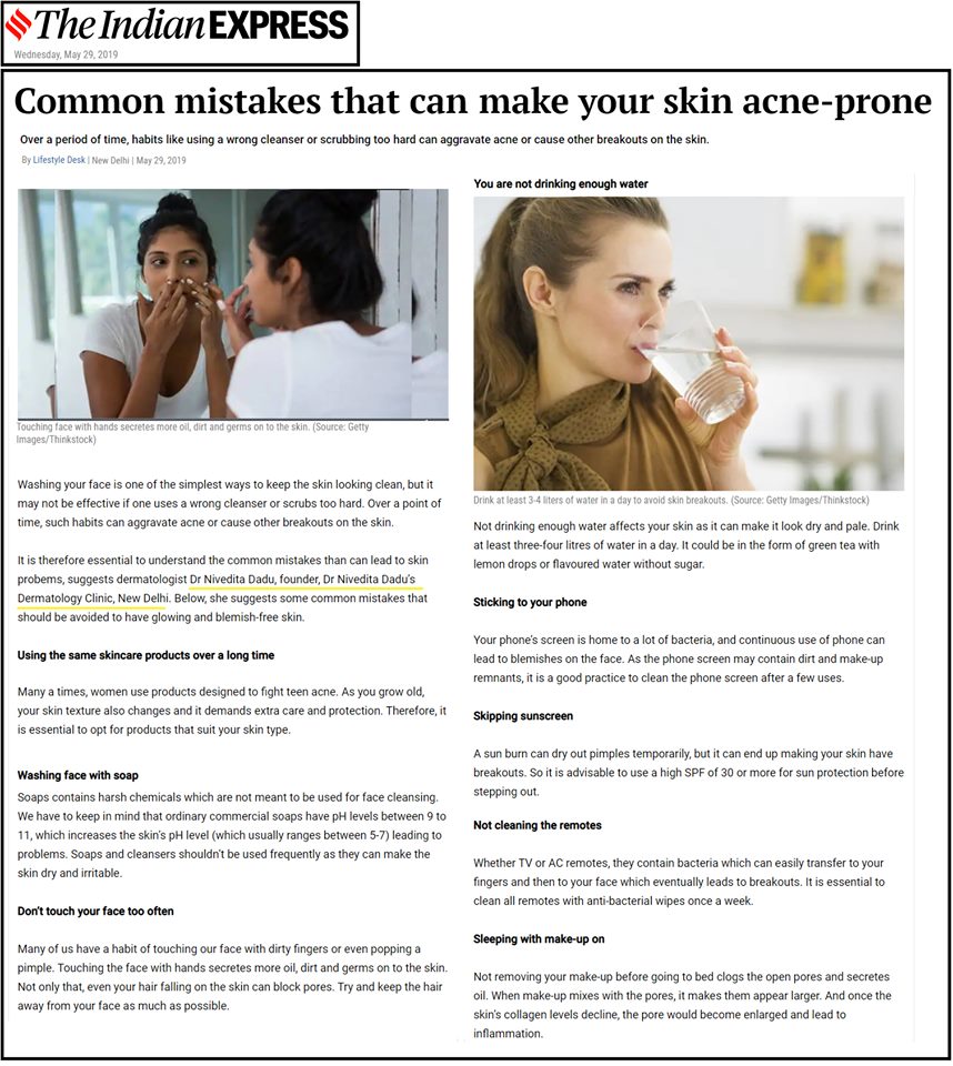 Not able to control acne breakouts