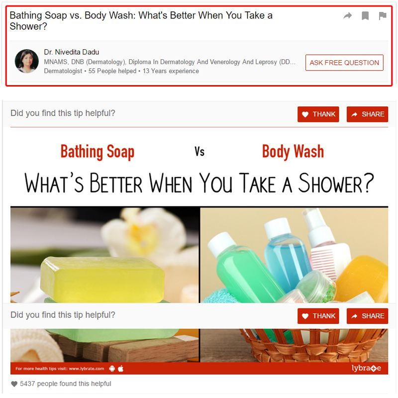 Bathing soap vs body