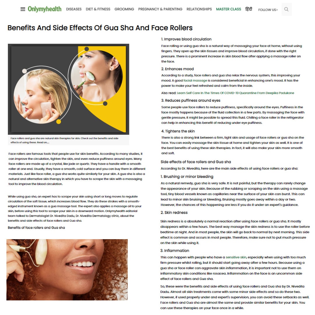 Benefits and side effects of Gua Sha and Face Rollers