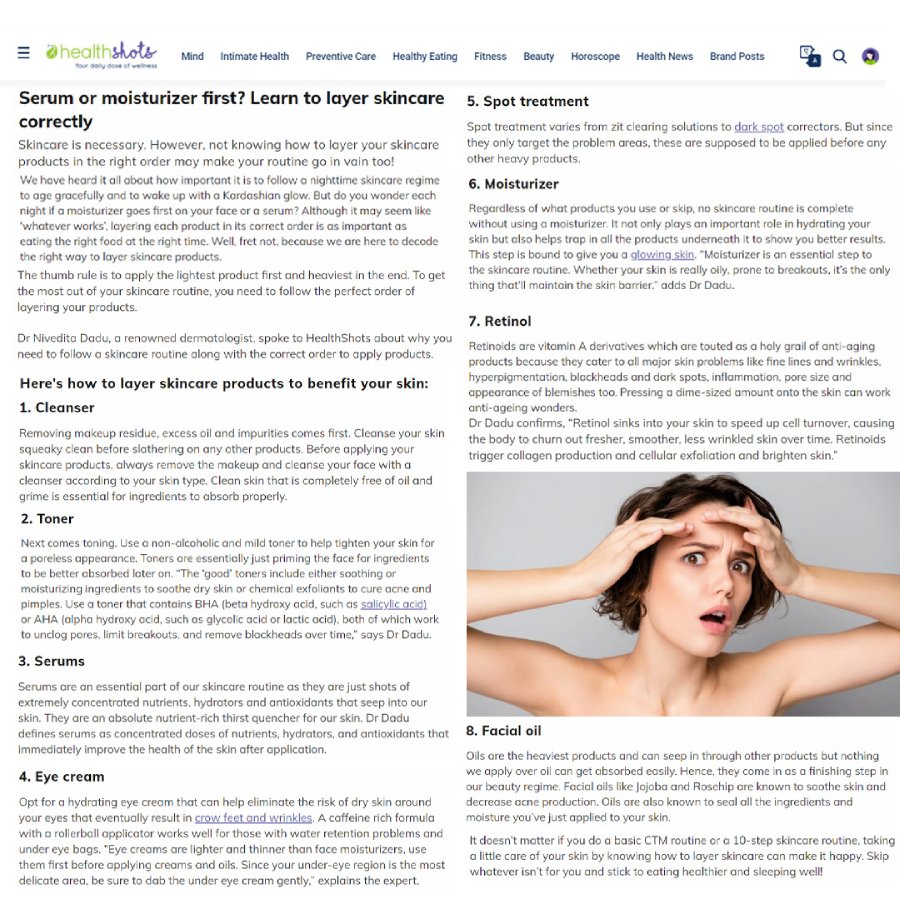 Serum or moisturizer first? Learn to layer skincare correctly